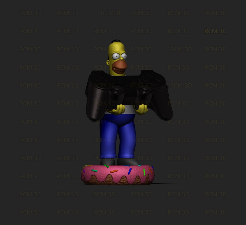 Homer simpson cellphone and joystick holder 3D प्रिंट मॉडल .c4d .max .obj .3ds .fbx .stl .blend 