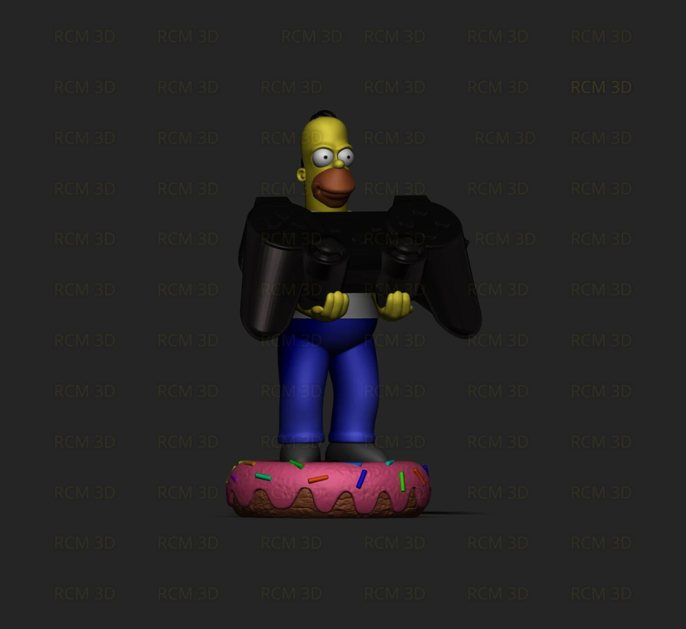 Homer simpson cellphone and joystick holder 3D Print Model .c4d .max .obj .3ds .fbx .stl .blend