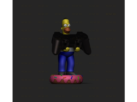 Homer simpson cellphone and joystick holder 3D 프린트 모델
