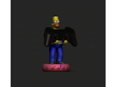 Suporte para celular e joystick Homer Simpson Modelo de Impressão 3D