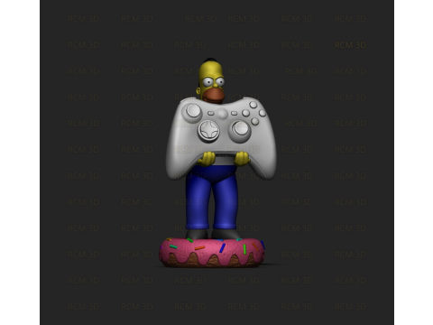 Homer simpson cellphone and joystick holder 3D प्रिंट मॉडल