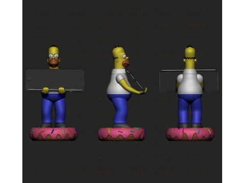 Homer simpson cellphone and joystick holder 3D प्रिंट मॉडल