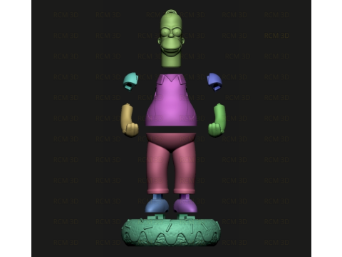 Homer simpson cellphone and joystick holder 3D प्रिंट मॉडल