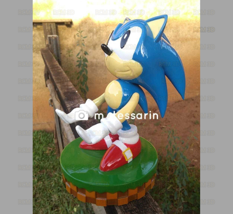 Sonic Cellphone and joystick holder 3D Print Model .c4d .max .obj .3ds .fbx .stl .blend 