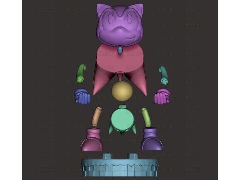 Sonic Cellphone and joystick holder 3D Print Model