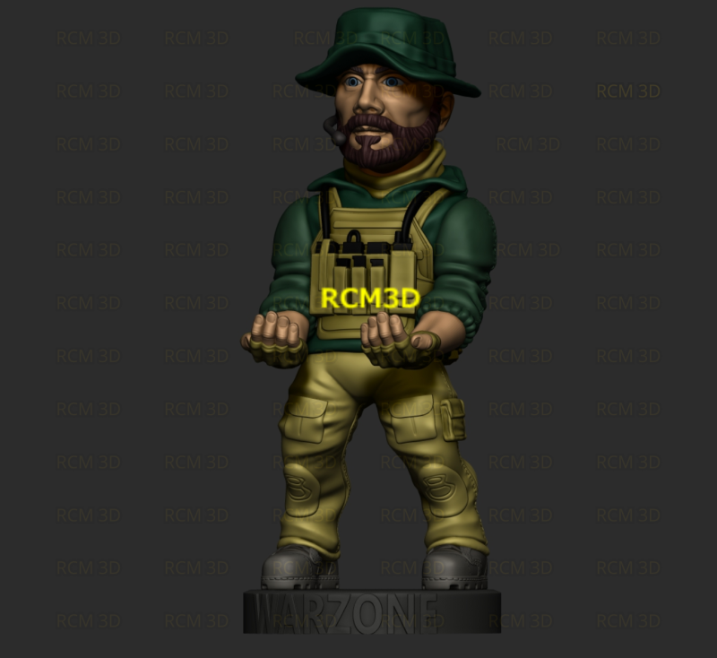 WARZONE COD Captain Price joystick holder Modèles 3D en vedette .c4d .max .obj .3ds .fbx .stl .blend