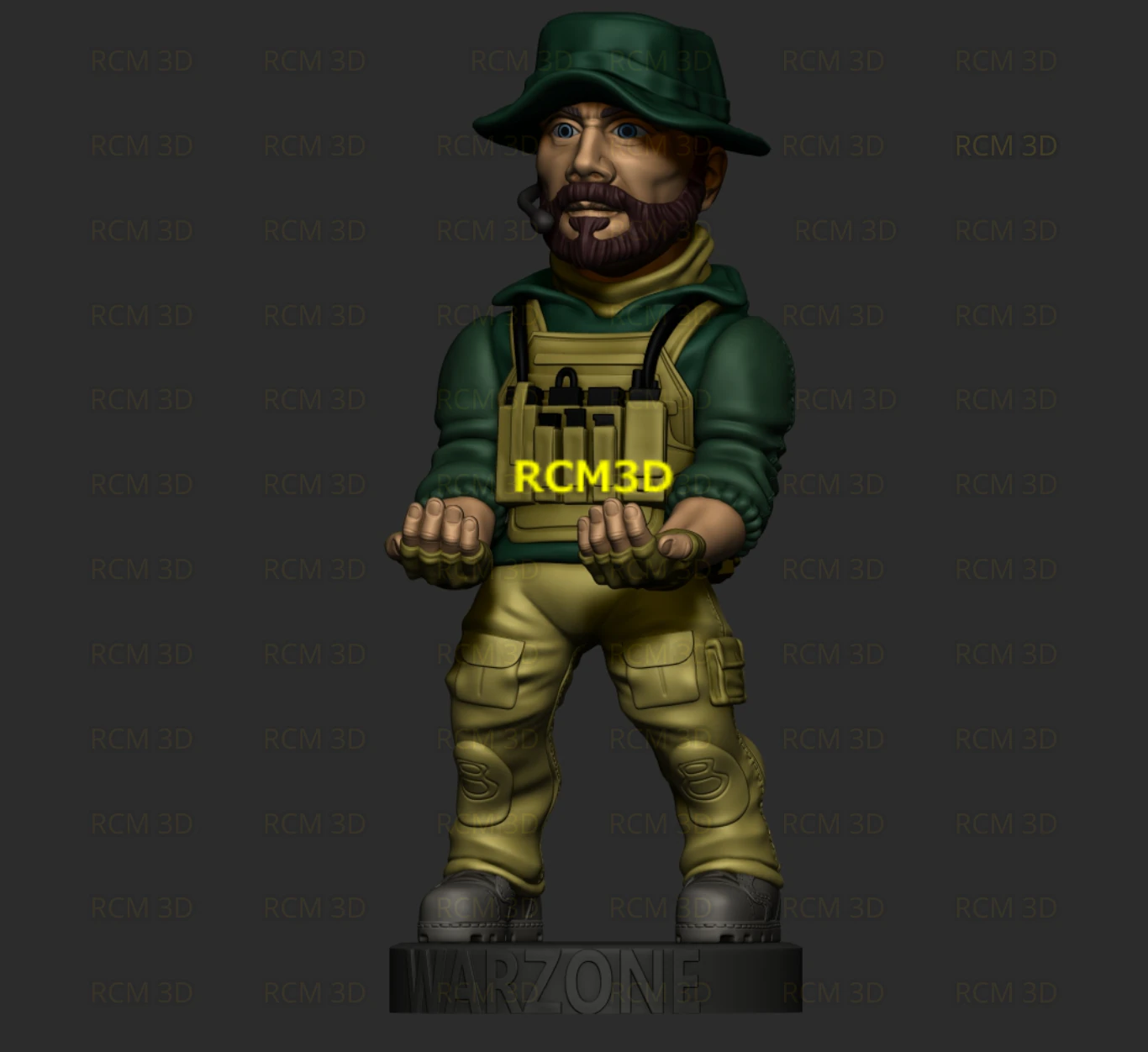 WARZONE COD Captain Price joystick holder 3D Print Model .c4d .max .obj .3ds .fbx .stl .blend