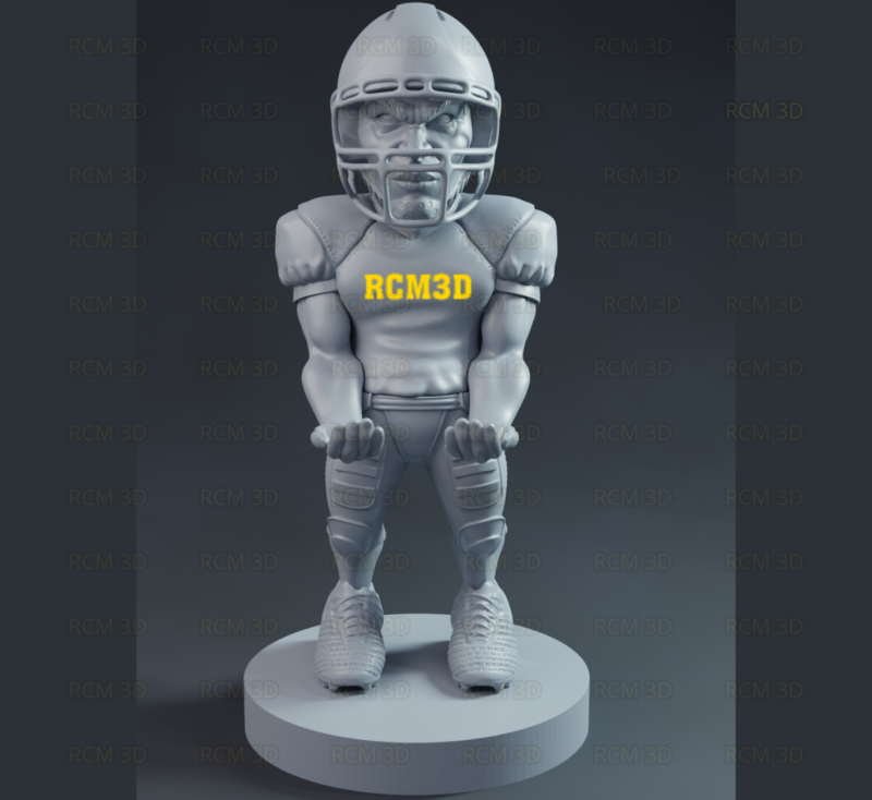 American football player Joystick 3D Print Model .c4d .max .obj .3ds .fbx .stl .blend 