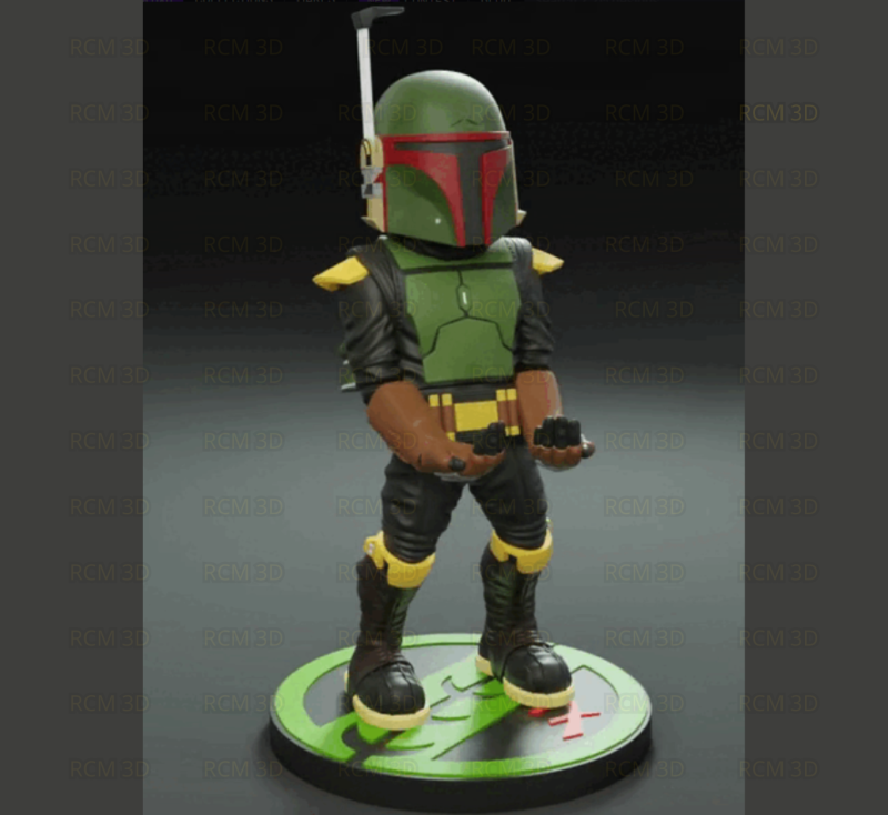 Boba Fett joystick holder Modelo de impresión 3D .c4d .max .obj .3ds .fbx .stl .blend 