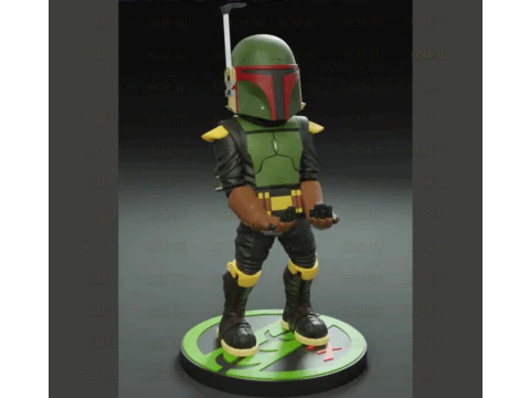 बोबा फेट जॉयस्टिक धारक 3D प्रिंट मॉडल