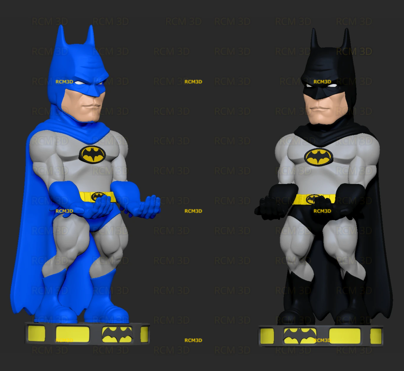 Batman cellphone and joystick holder 3D Print Model .c4d .max .obj .3ds .fbx .stl .blend 