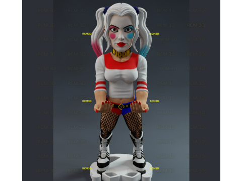 Harley Quinn cellphone and joystick holder 3D 프린트 모델