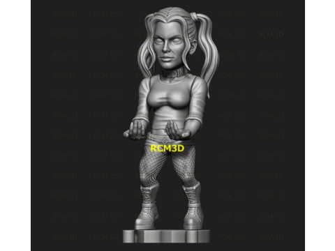 Harley Quinn cellphone and joystick holder 3D-printmodel