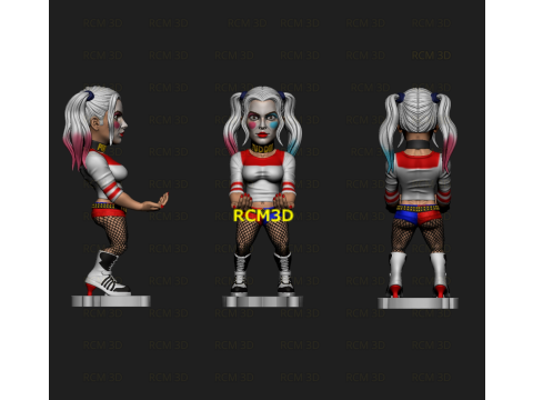 Harley Quinn cellphone and joystick holder 3D-printmodel