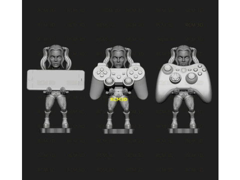 Harley Quinn cellphone and joystick holder 3D Print Model