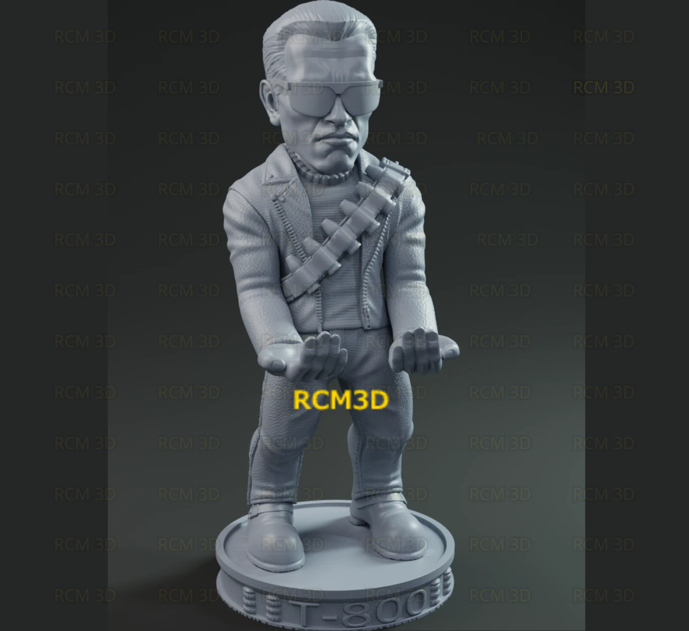 Terminator Arnold cellphone and joystick holder 3D Print Model .c4d .max .obj .3ds .fbx .stl .blend 