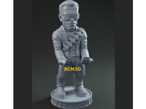 Terminator Arnold cellphone and joystick holder Model Cetak 3D