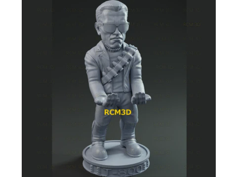 Terminator Arnold cellphone and joystick holder 3D Print Model