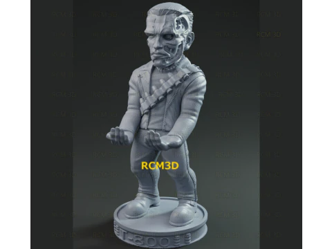 Terminator Arnold cellphone and joystick holder 3D Print Model