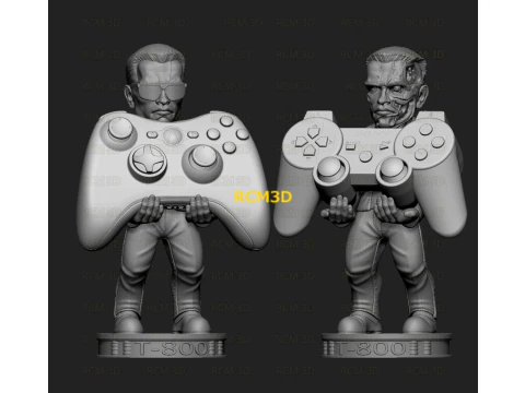 Terminator Arnold cellphone and joystick holder 3D Print Model
