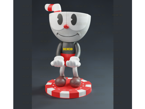 Cuphead cellphone and joystick holder 3D प्रिंट मॉडल