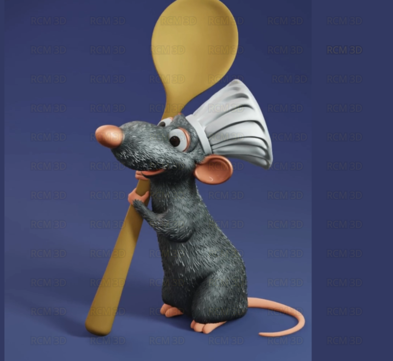 Ratatoille movie statue Modelo de Impressão 3D .c4d .max .obj .3ds .fbx .stl .blend 