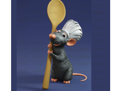 Ratatoille movie statue Modelo de Impressão 3D