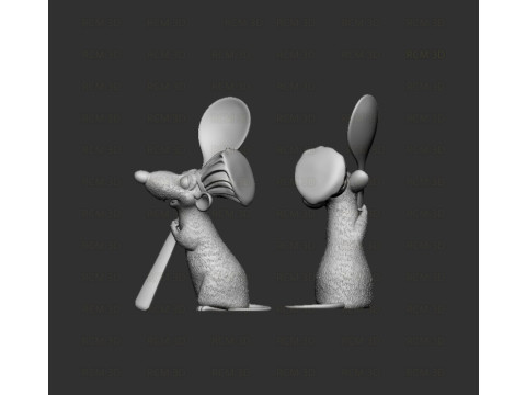 Ratatoille movie statue Modelo de Impressão 3D