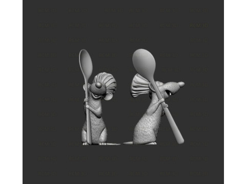 Ratatoille movie statue Modelo de Impressão 3D