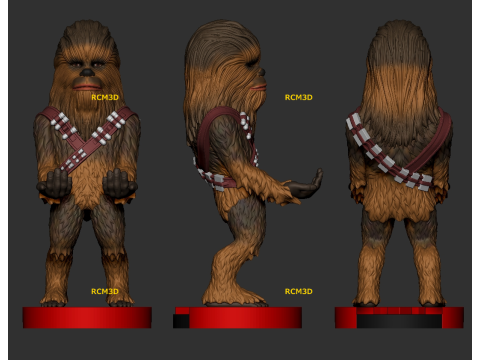 Star Wars Chewbacca joystick and cellphone holder 3D Print Model