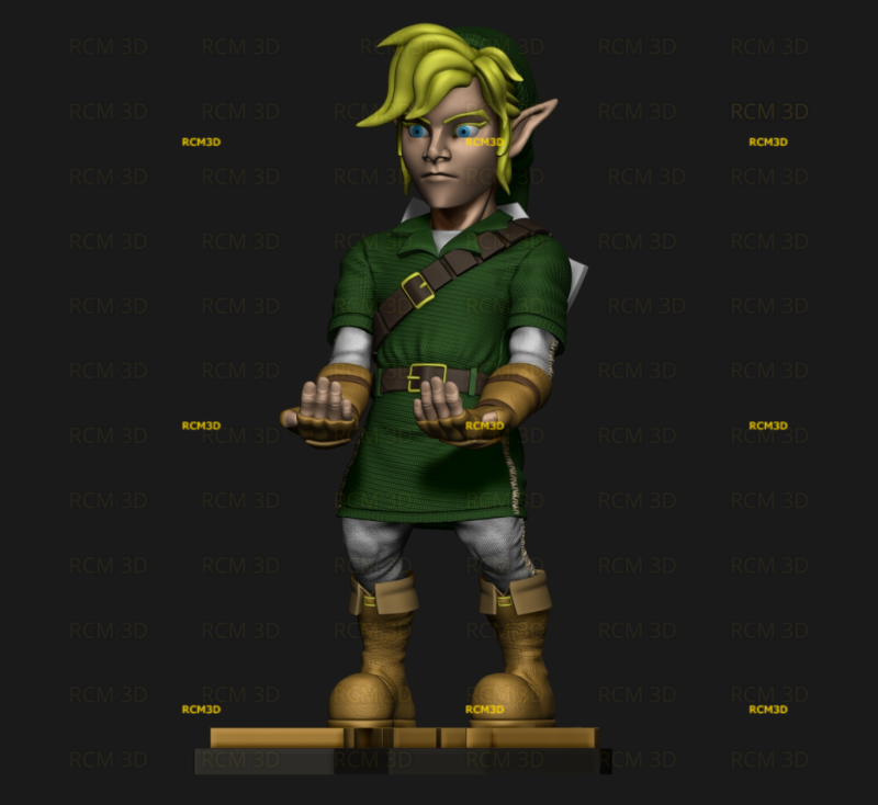 Link Zelda cellphone and joystick holder 3D 打印模型 .c4d .max .obj .3ds .fbx .stl .blend 