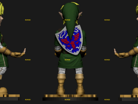 Link Zelda cellphone and joystick holder 3D 打印模型