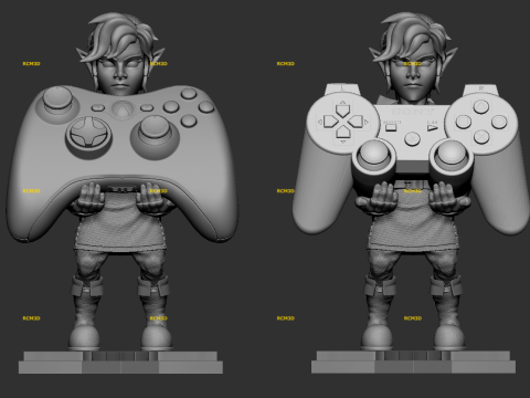 Link Zelda cellphone and joystick holder 3D 打印模型