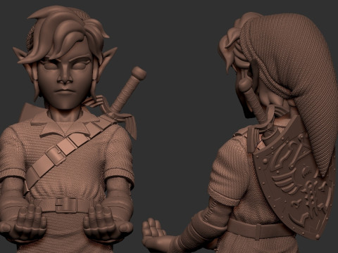 Link Zelda cellphone and joystick holder 3D 打印模型