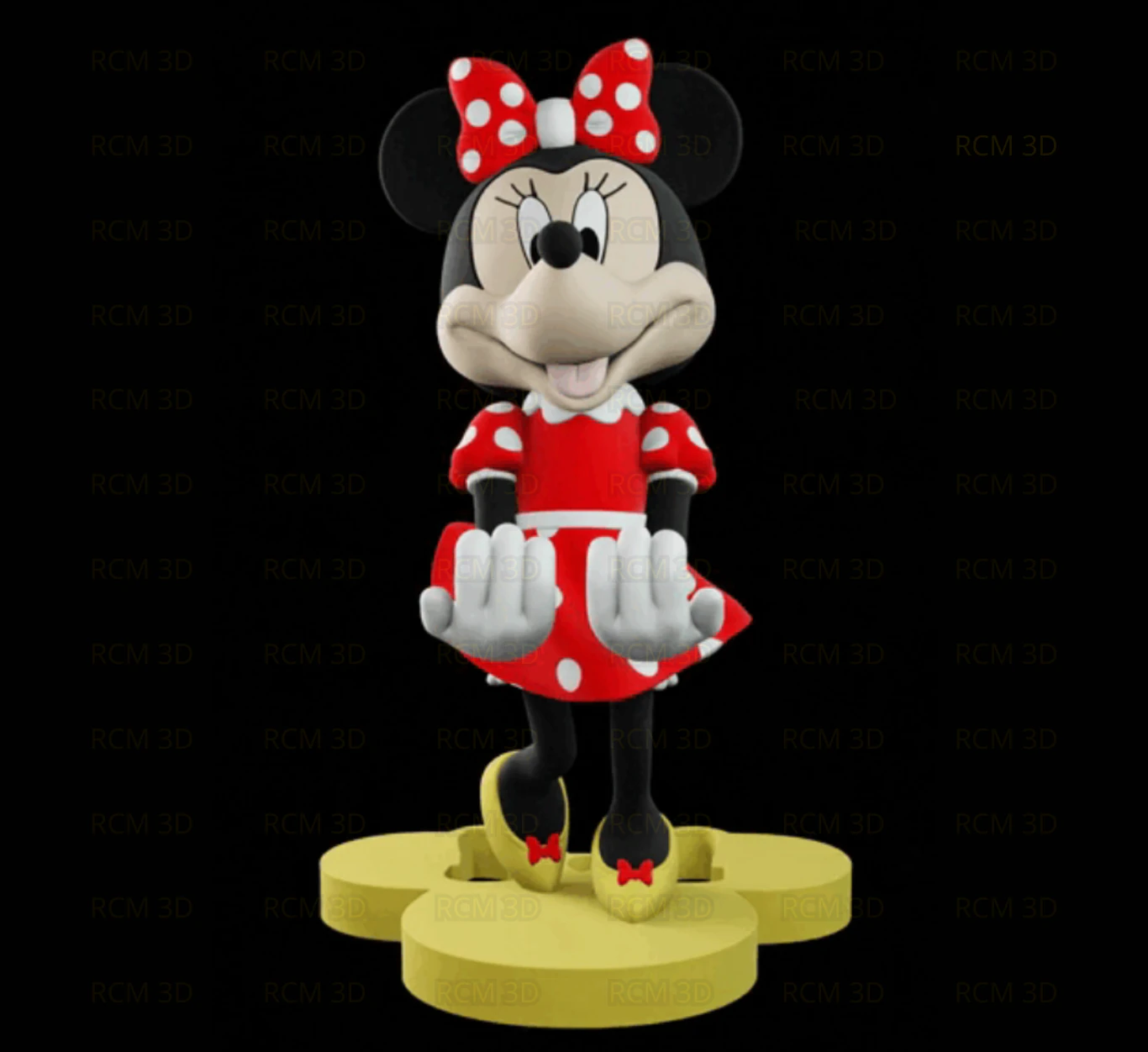 Minnie Mouse joystick holder 3D Print Model .c4d .max .obj .3ds .fbx .stl .blend 