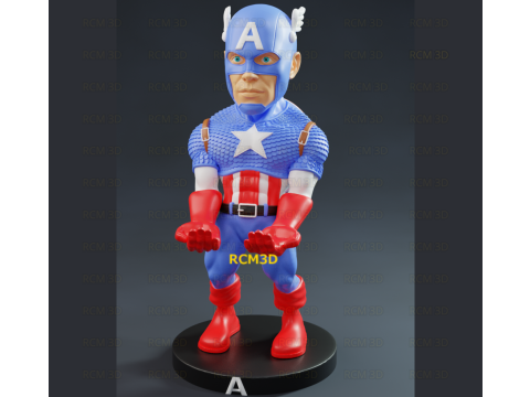 Captain America cellphone and joystick holder 3D 프린트 모델