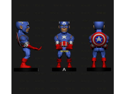 Captain America cellphone and joystick holder Modelo de Impressão 3D