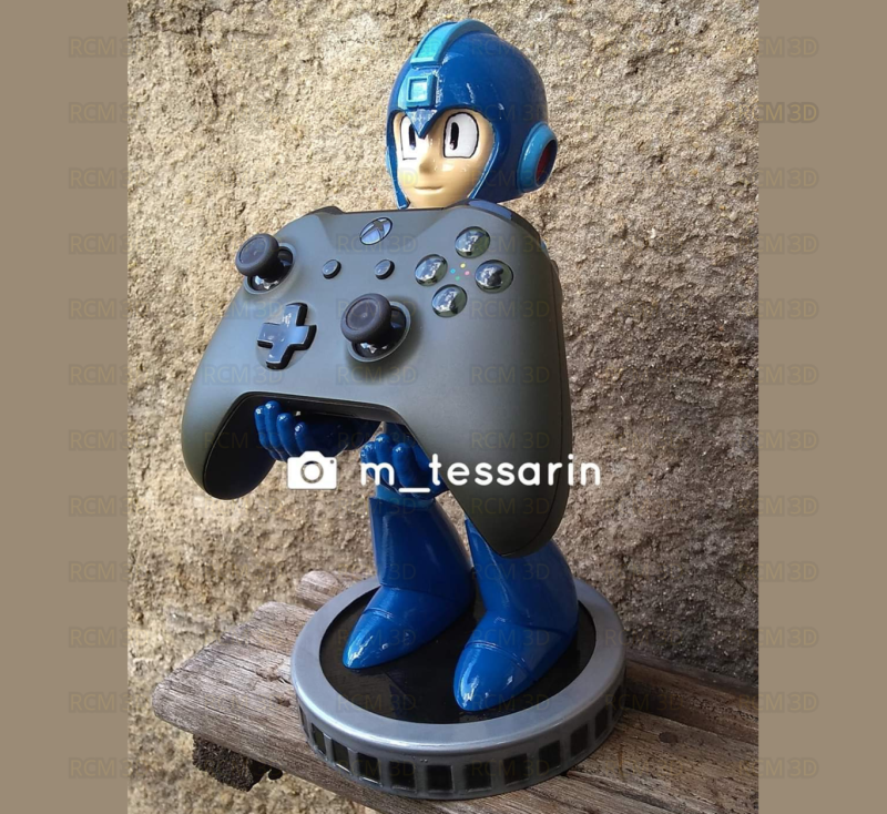 Megaman cellphone and joystick holder Modèles 3D en vedette .c4d .max .obj .3ds .fbx .stl .blend