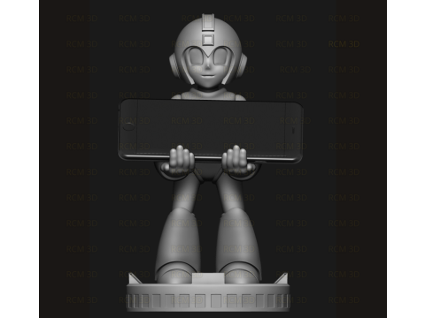 Megaman cellphone and joystick holder Modèles 3D en vedette