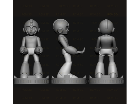 Megaman cellphone and joystick holder Modèles 3D en vedette