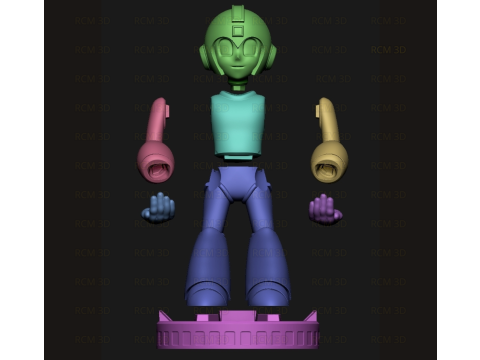 Megaman cellphone and joystick holder Modèles 3D en vedette