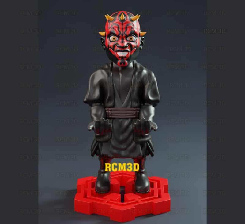 Darth Maul joystick and cellphone holder 3D-printmodel .c4d .max .obj .3ds .fbx .stl .blend 