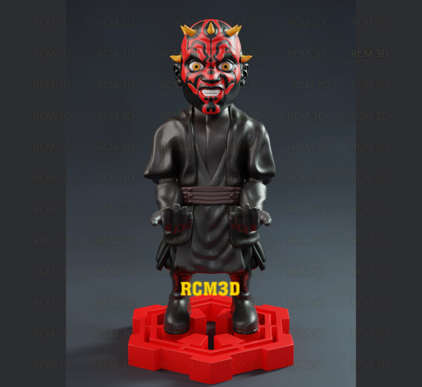 Darth Maul joystick and cellphone holder 3D Print Model .c4d .max .obj .3ds .fbx .stl .blend 