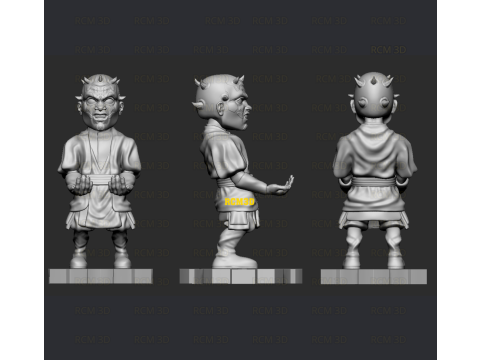 Darth Maul joystick and cellphone holder 3D-printmodel