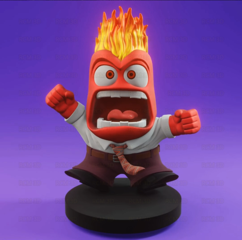 Anger Inside Out statue Model Cetak 3D .c4d .max .obj .3ds .fbx .stl .blend 