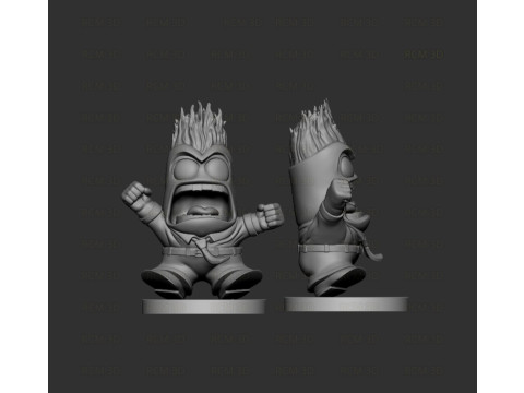 Anger Inside Out statue Model Cetak 3D