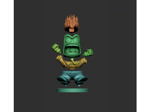 Anger Inside Out statue Model Cetak 3D