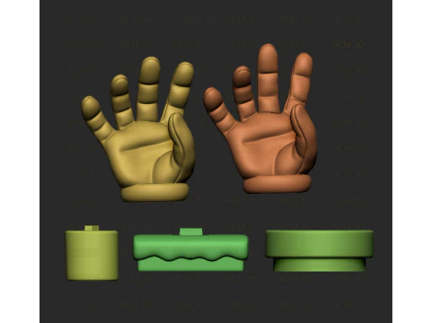 Super Mario hand joystick holder 3D Print Model