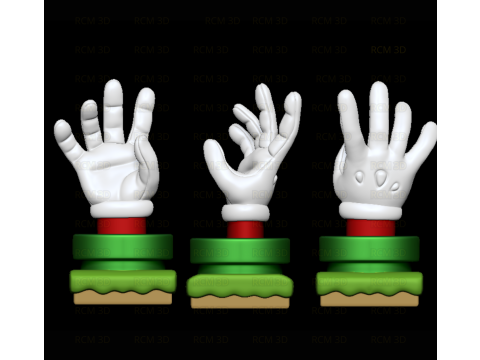 Super Mario hand joystick holder 3D Принт Модель