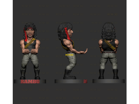 Rambo Warzone cellphone and joystick holder 3D 프린트 모델